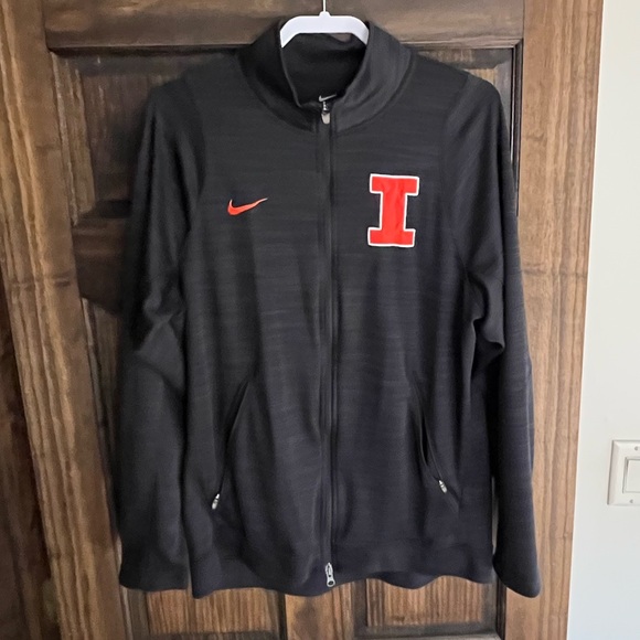 Nike Other - NCAA ILLINOIS NIKE JACKET SIZE LARGE MENS FIGHTING ILLINI LIGHTWEIGHT BLACK